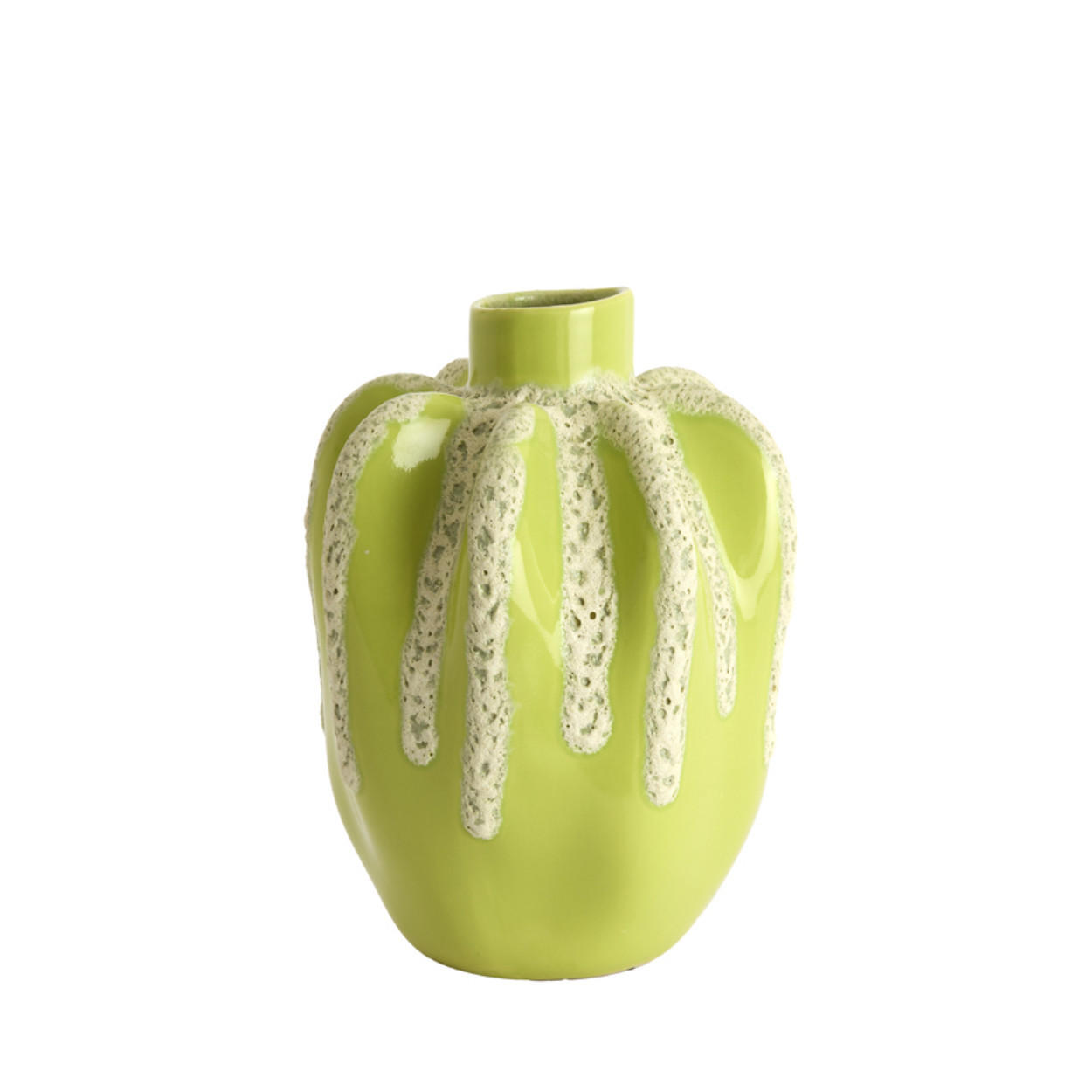 VASE Chieri - Grün - 25/25/38 cm - Grün, Keramik (38cm) - Light & Living