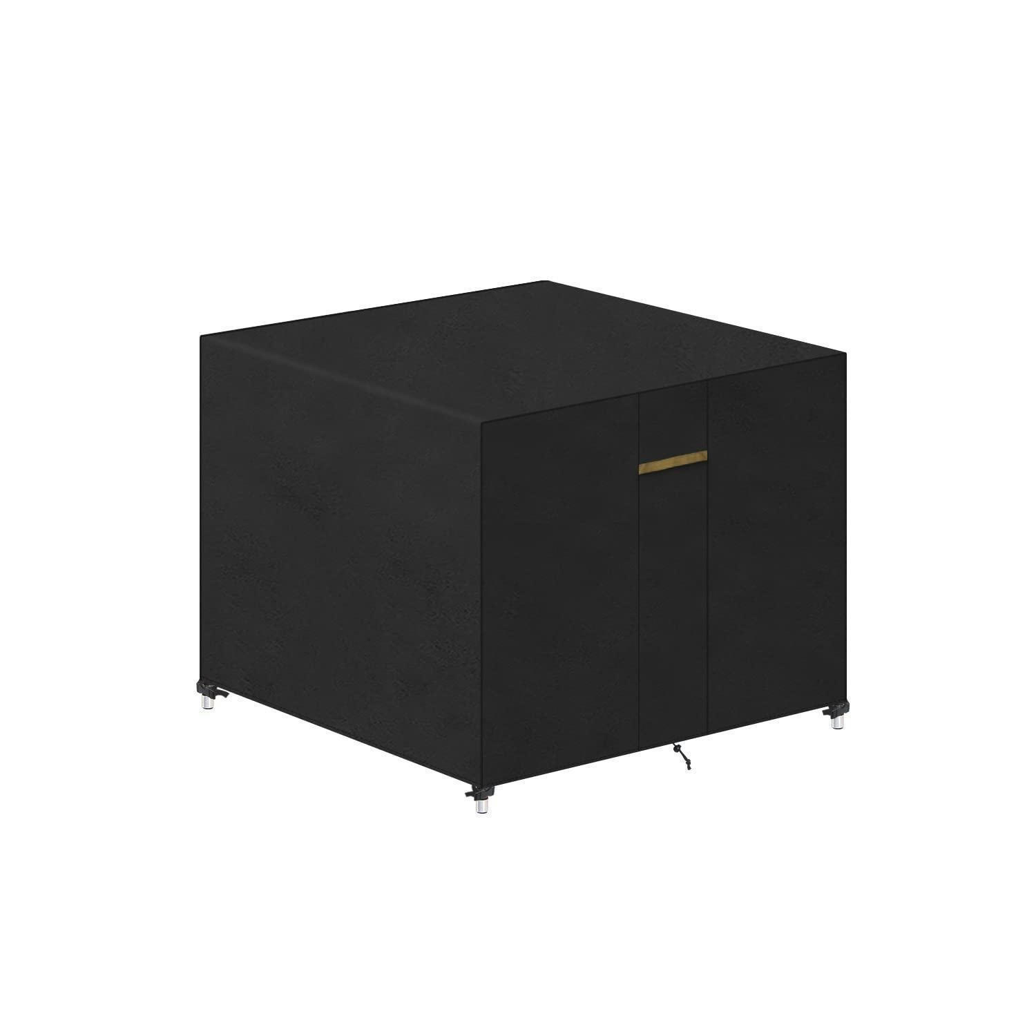 ABDECKPLANE Couchtisch 45 x 45 x 45 cm Oxford Polyester Wasserdicht - Schwarz, Kunststoff (1/1/1cm)
