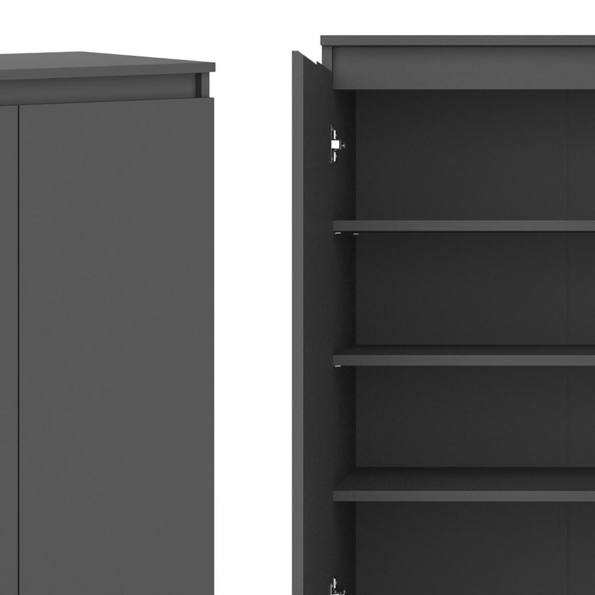 KOMMODE Claus Anthrazit 74 x 99.6 cm mit 2 Türen - Anthrazit, Holzwerkstoff (74/99.6/40cm) - Vicco