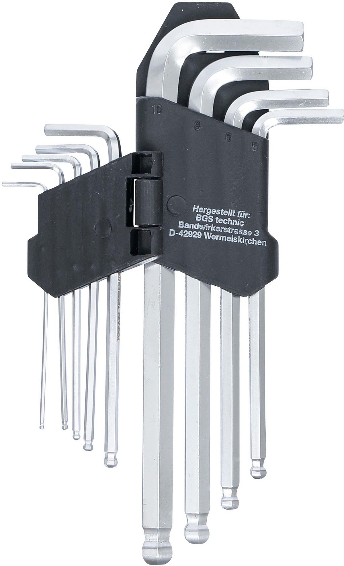 WINKELSCHLÜSSEL-SATZ | INNENSECHSKANT / INNENSECHSKANT MIT KUGELKOPF - Multicolor, Kunststoff/Metall (1/1cm) - BGS technic