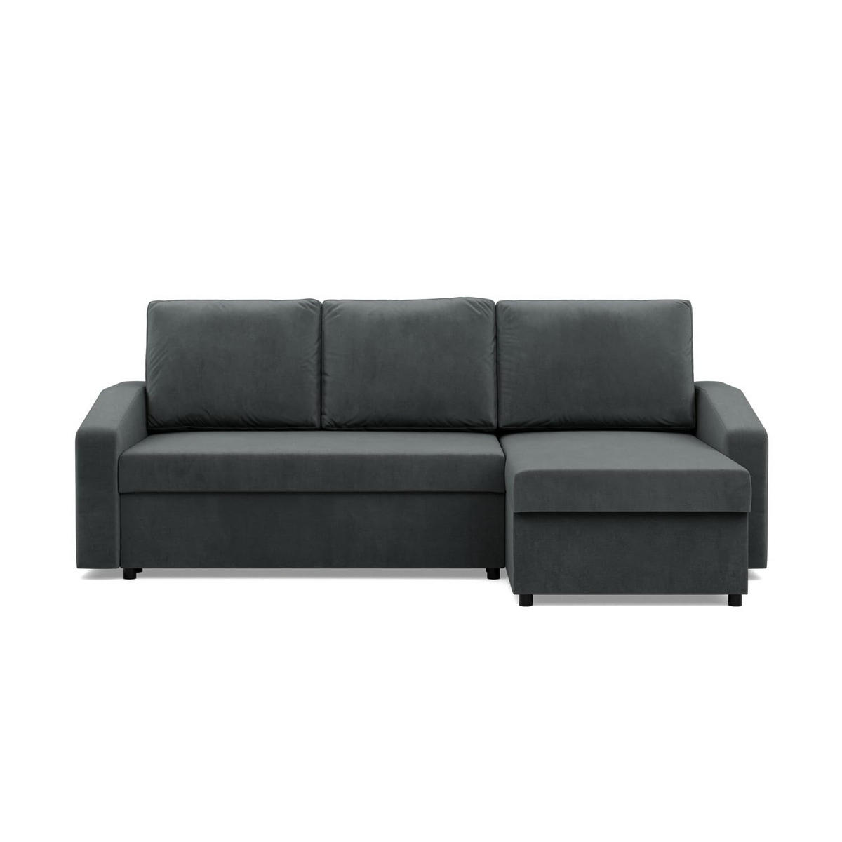 ECKSOFA MIT SCHLAFFUNKTION NEO, Dunkelgrau - Grau, Textil (231/140cm) - Mebligo