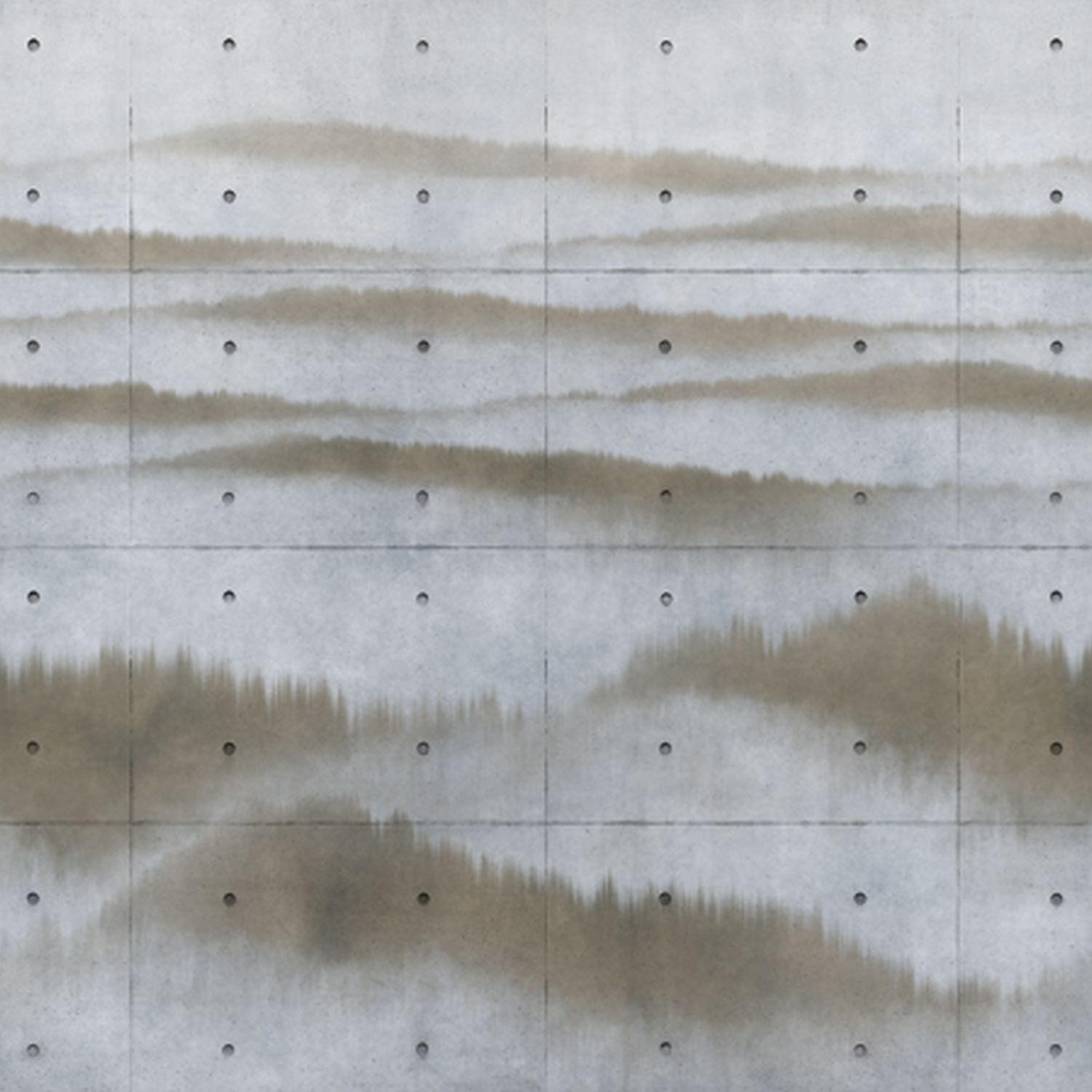 FOTOTAPETE neblige Bergen 424 x 280 cm - Braun, Papier (424/280cm) - Sanders & Sanders