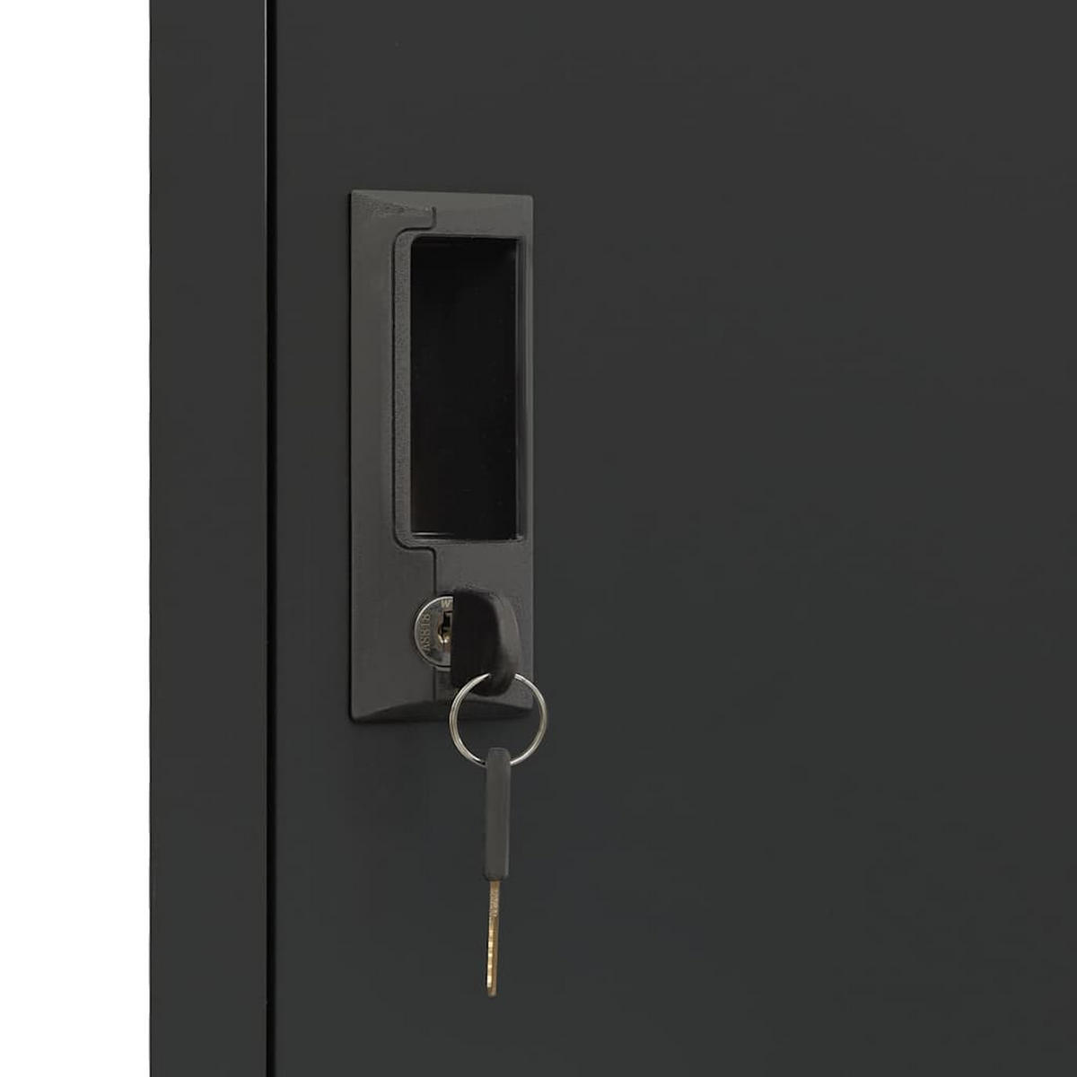 SCHLIESSFACHSCHRANK Anthrazit 38/40/180 Cm Stahl - Anthrazit, Metall (40/180/38cm) - vidaXL