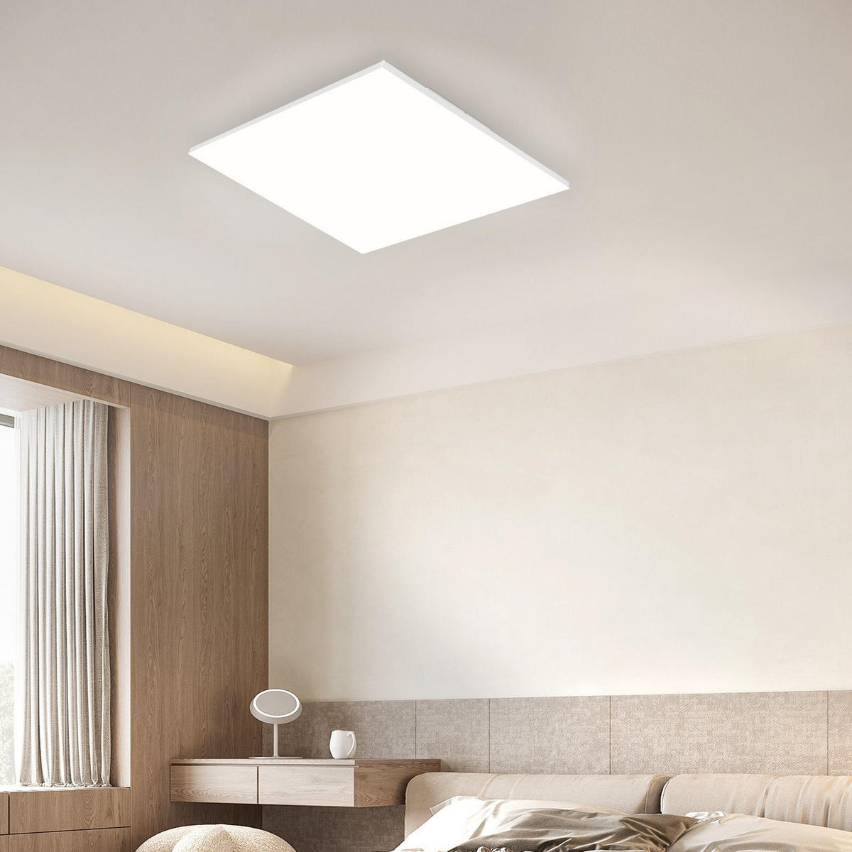 LED-DECKENLEUCHTE Waltraud 45/45/2 cm - Weiß, Metall (45/45/2cm) - Nettlife