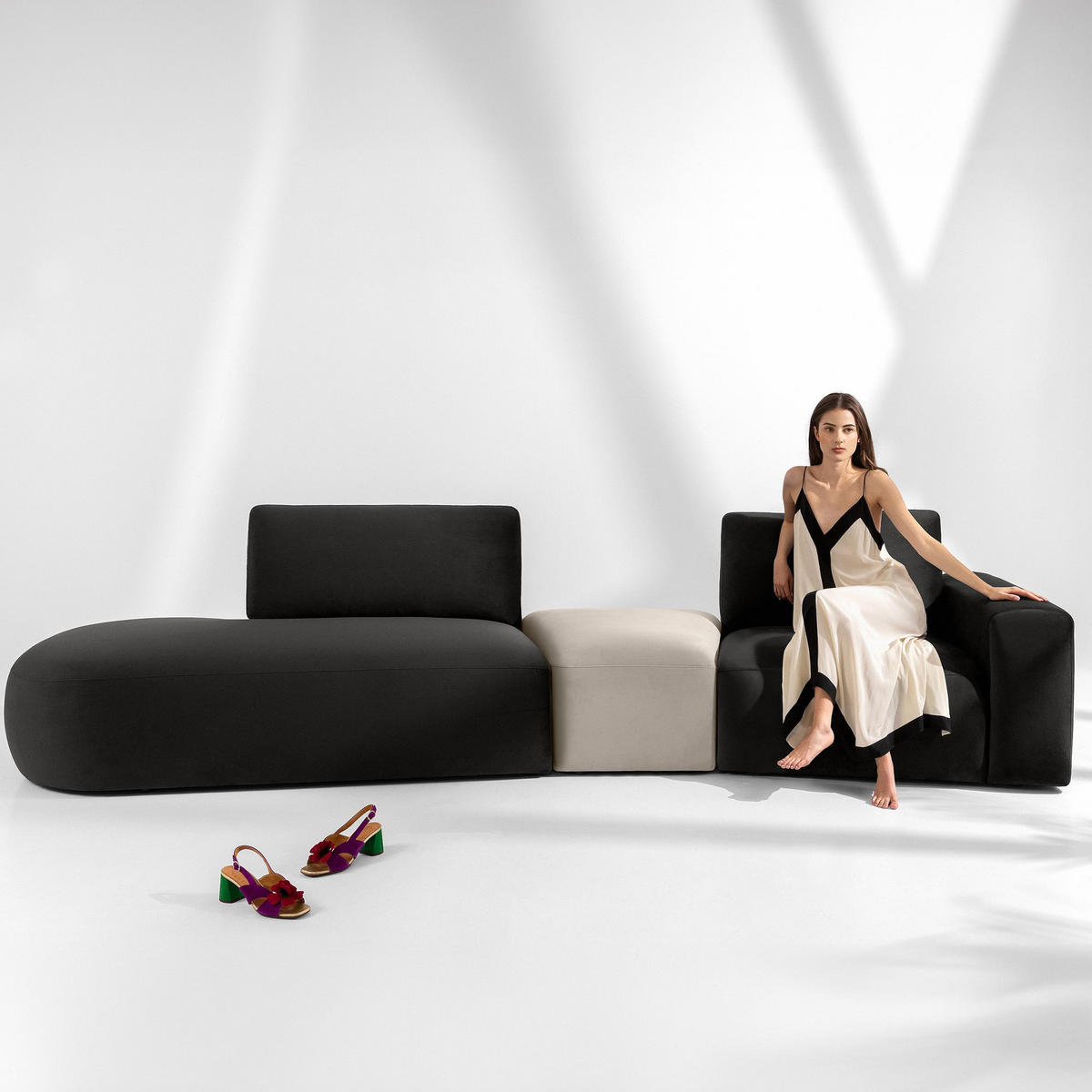 4-SITZER ECKSOFA ZUCCO Velour links, Braun - Braun, Textil (350/84/105cm) - KONSIMO®