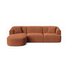 MODULARES-ECKSOFA links Campi aus Cord terrakotta 4 Sitzplätze - Terracotta, Textil (156/256cm) - Cosmopolitan Design