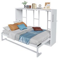 KLAPPBETT 140/200 cm in Weiß mit Wandverriegelung - Weiß, Holzwerkstoff/Metall (140/200cm) - WISHDOR