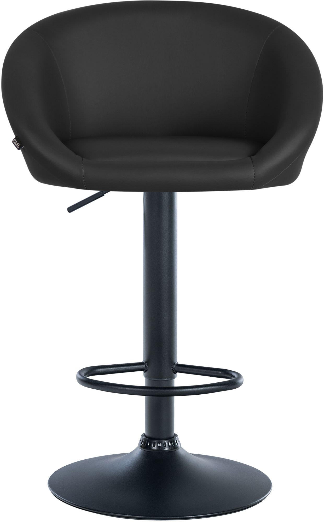 BARHOCKER Lederlook schwarz - Schwarz, Textil (55/86/51cm) - CLP