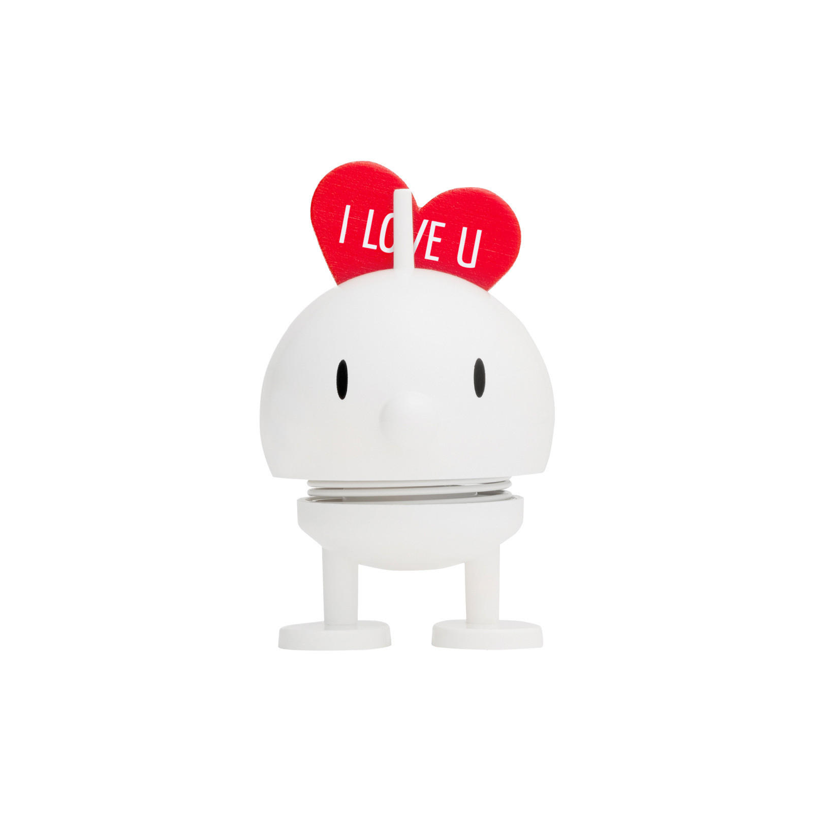 DEKOFIGUR Love Bumble weiß 4,5 x 8,7 cm - Weiß, Kunststoff (4.5/8.7/8.7cm) - Hoptimist