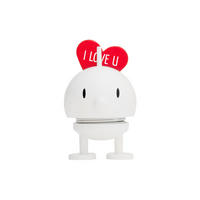 DEKOFIGUR Love Bumble weiß 4,5 x 8,7 cm - Weiß, Kunststoff (4.5/8.7/8.7cm) - Hoptimist