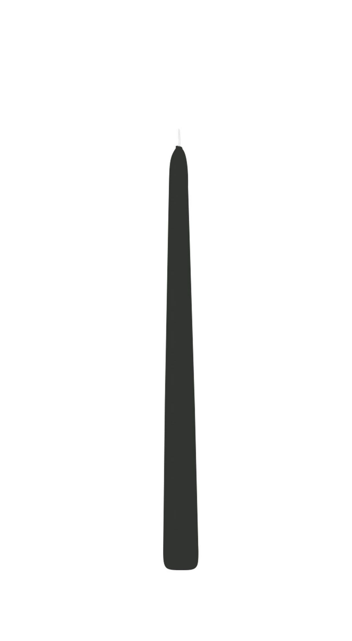 SPITZKERZEN Schwarz 300 x Ø 25 mm, 12 Stück - Schwarz, Paraffin (2.5/30/30cm) - Wiedemann Kerzen