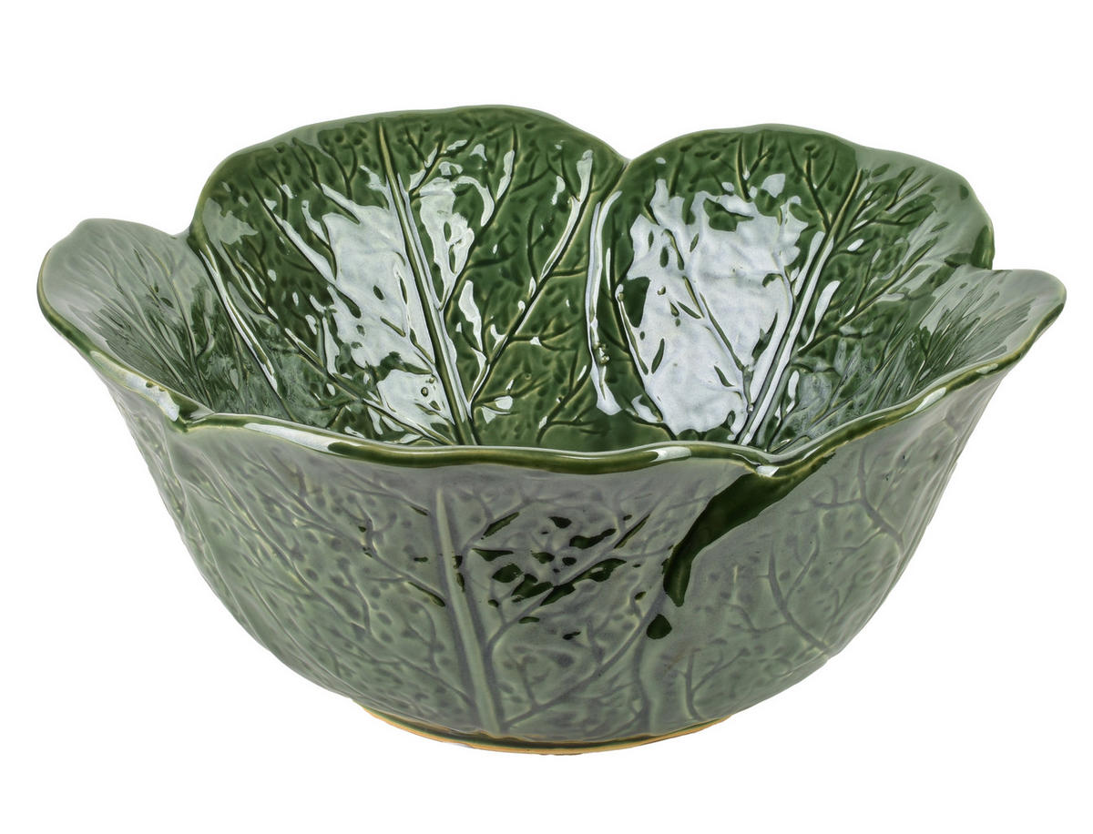 DEKOSCHALE Lettu grün 30/30/13 cm Keramik - Grün, Keramik (13cm) - Mondex