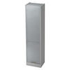 ROLLLADENSCHRANK - 5 Ordnerhöhen 40/50/200,4 cm in Grau/Silberfarben Streifengriff (Kunststoff) - Silberfarben/Grau, Holzwerkstoff (50/200.4/40cm) - bümö
