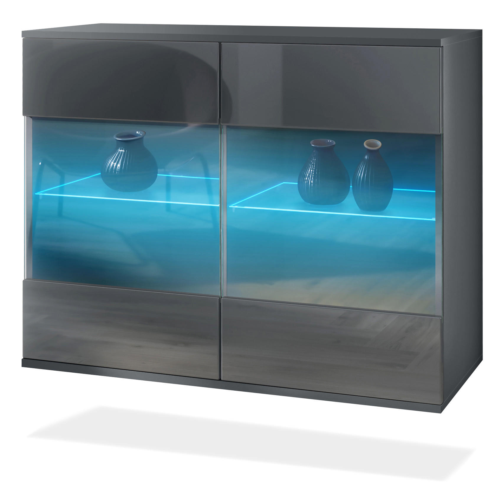 Vladon Kommode Grau 92.5x73.5x35 cm