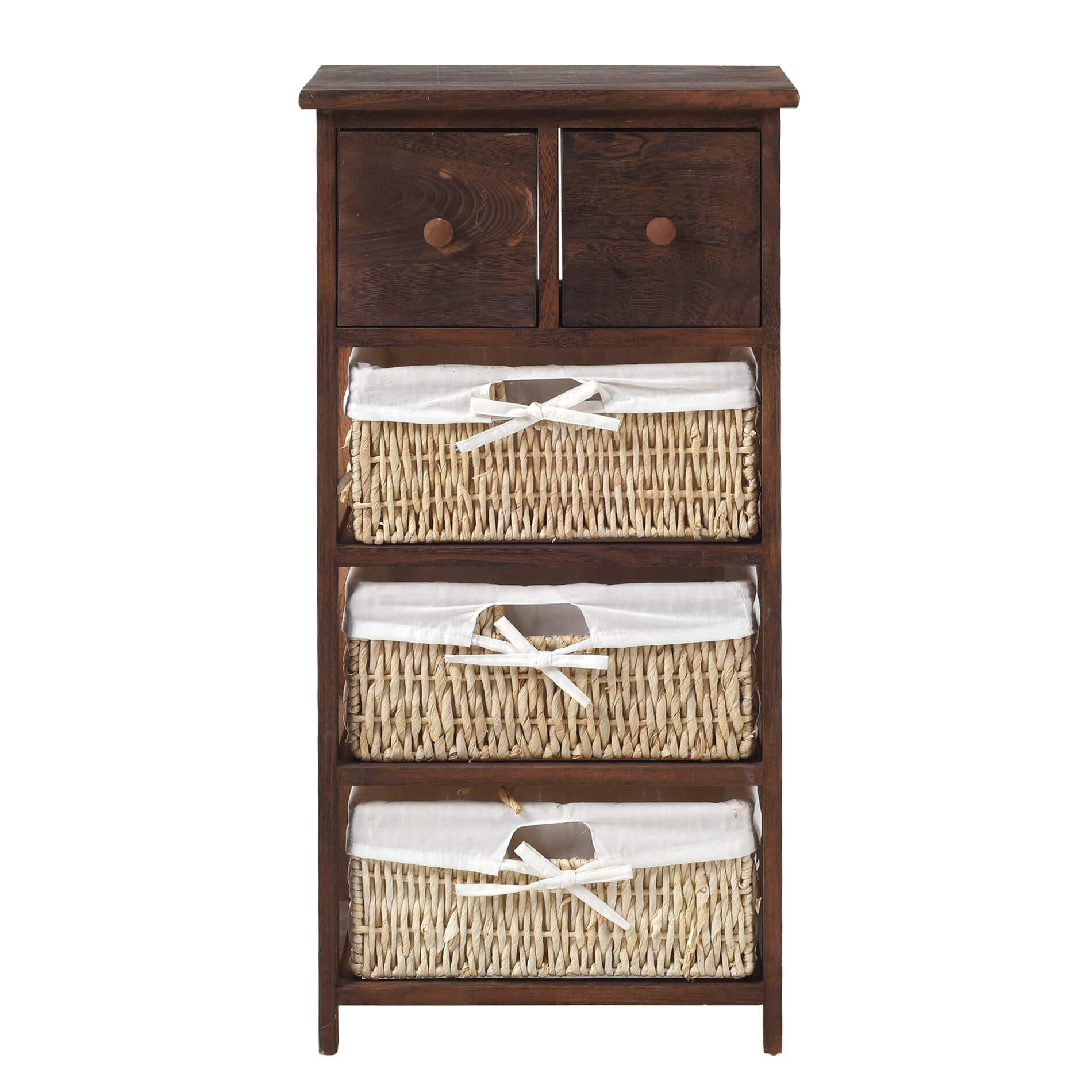 Mobili Rebecca Schubladenschrank Braun 27x80x40 cm