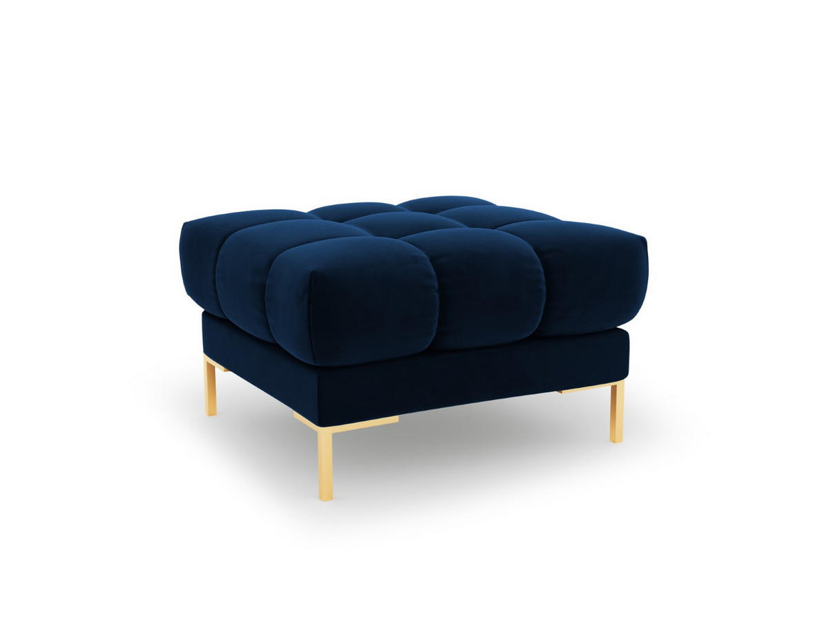 POUF Mamaia aus Samt königsblau - Blau, Textil (60/41/60cm) - Micadoni