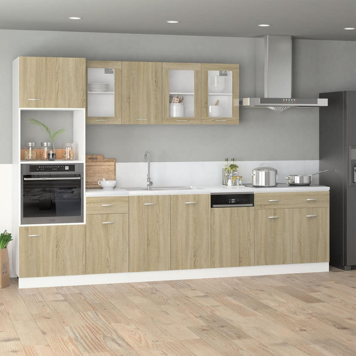 SCHUBUNTERSCHRANK Lyon Sonoma-Eiche 80/46/81,5 Cm Holzwerkstoff - Braun, Holzwerkstoff (46/81.5/80cm) - vidaXL