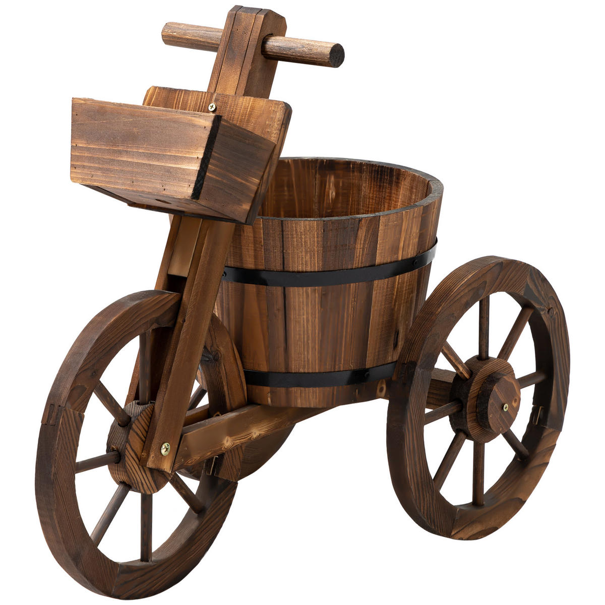PFLANZENSTÄNDER DE-18929 Tricycle-Design Naturholz - Braun, Holzwerkstoff (31/45.5/52cm) - ComfortXL