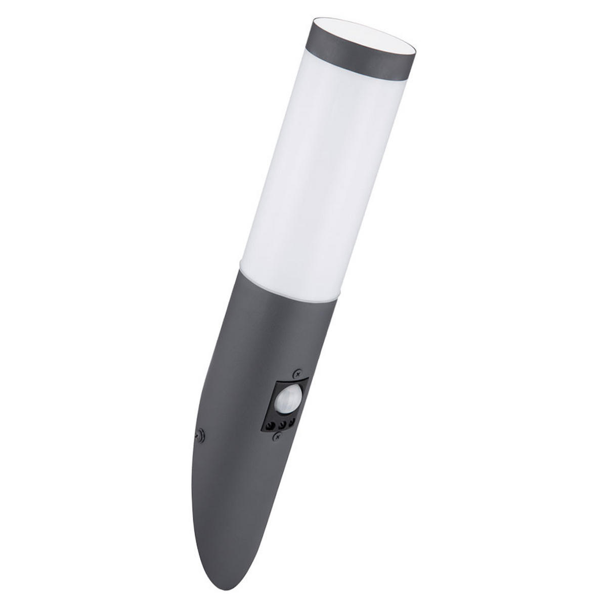 LED AUSSEN-WANDLEUCHTE Edelstahl Silber - Anthrazit, Metall (8/41/17cm) - Globo Lighting