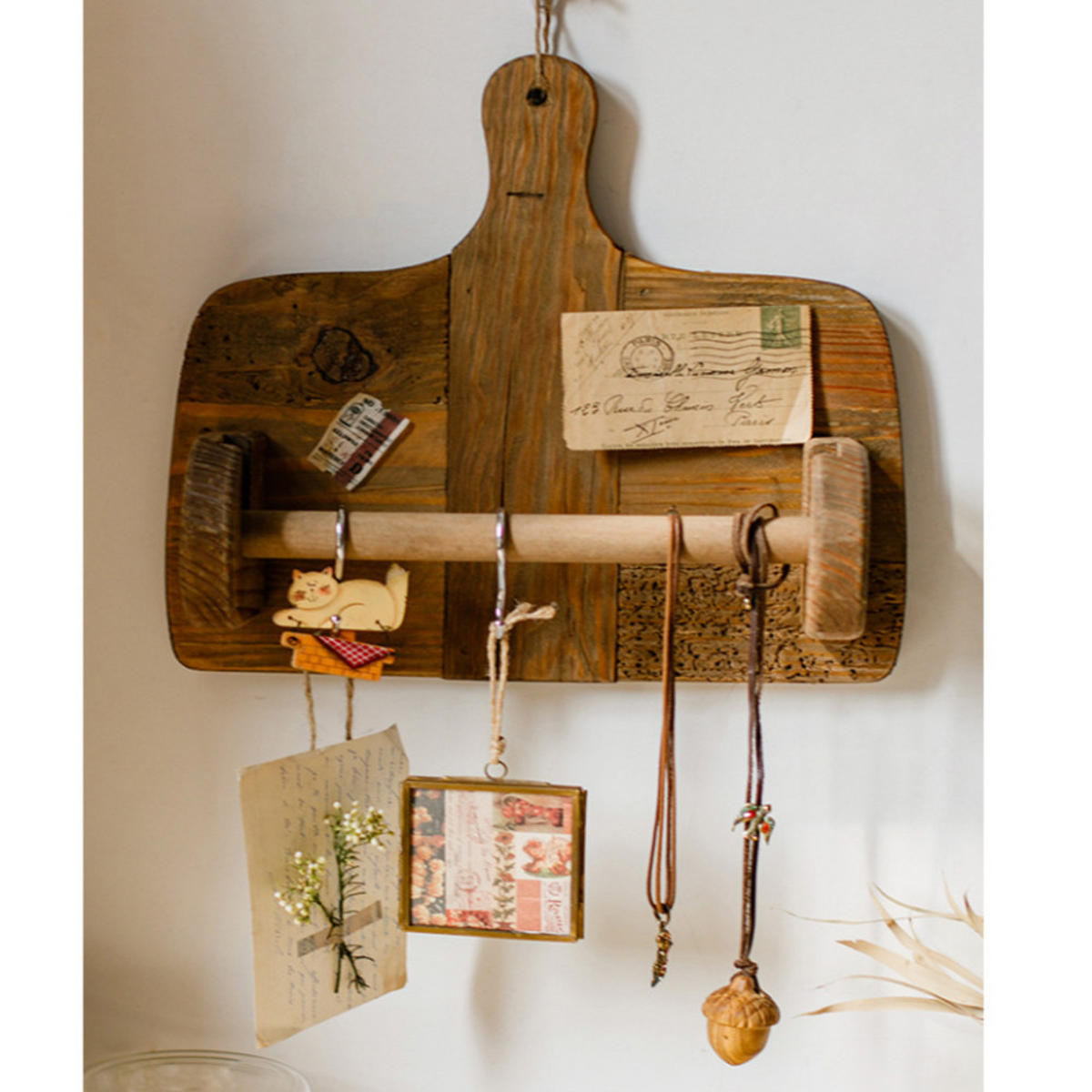KÜCHENPAPIERHALTER, Holz,Dunkelbraun, 33 x 34 cm - Braun, Holz (33/12/34cm) - Authentics