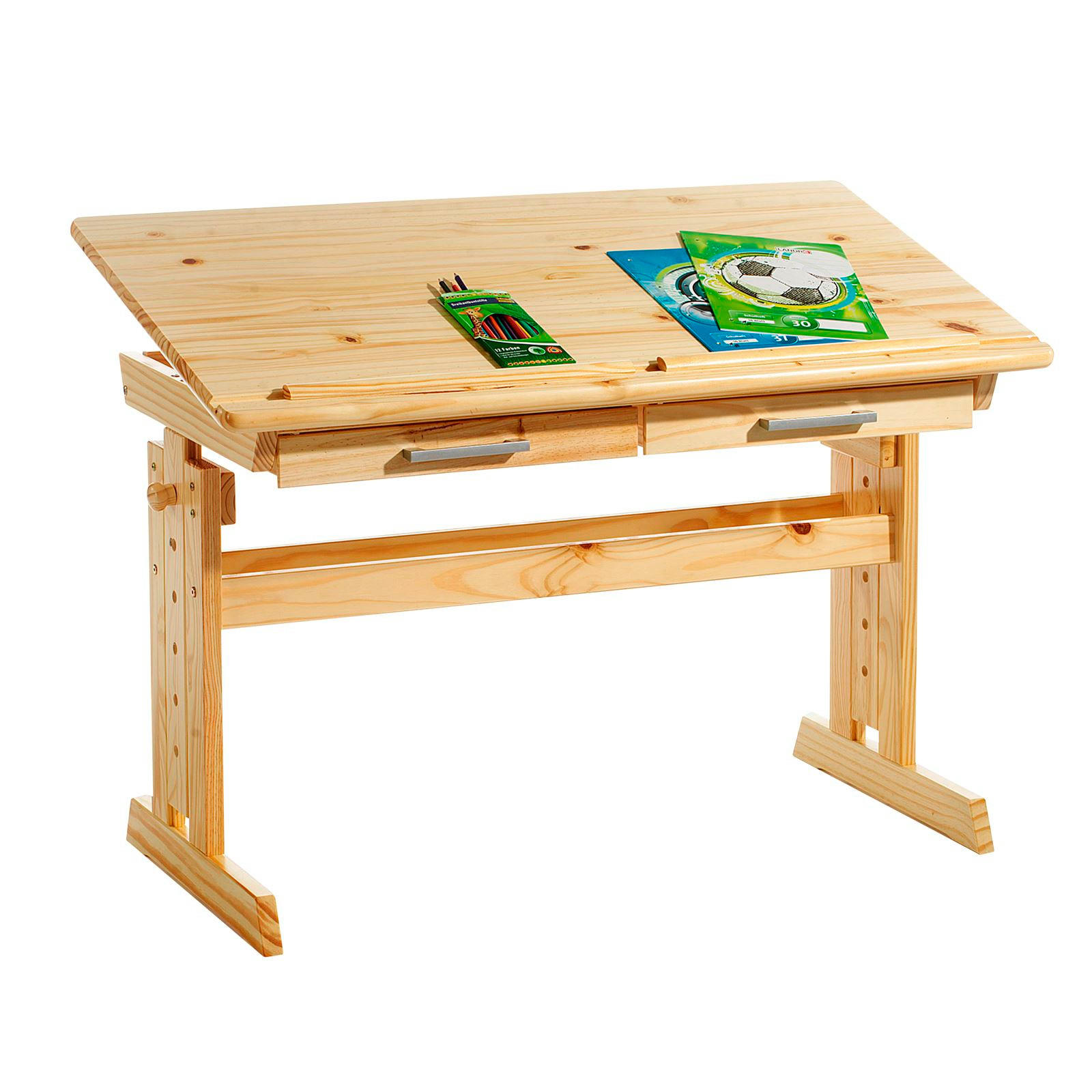 KINDERSCHREIBTISCH OLIVIA - Naturfarben, Holz (109/130/55cm) - IDIMEX