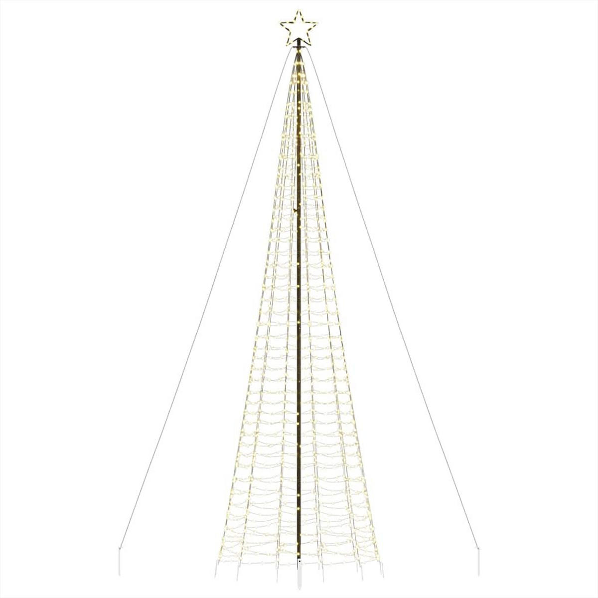WEIHNACHTSBAUM LED 500 Cm Weiss Metall - Weiß, Metall (500cm) - vidaXL