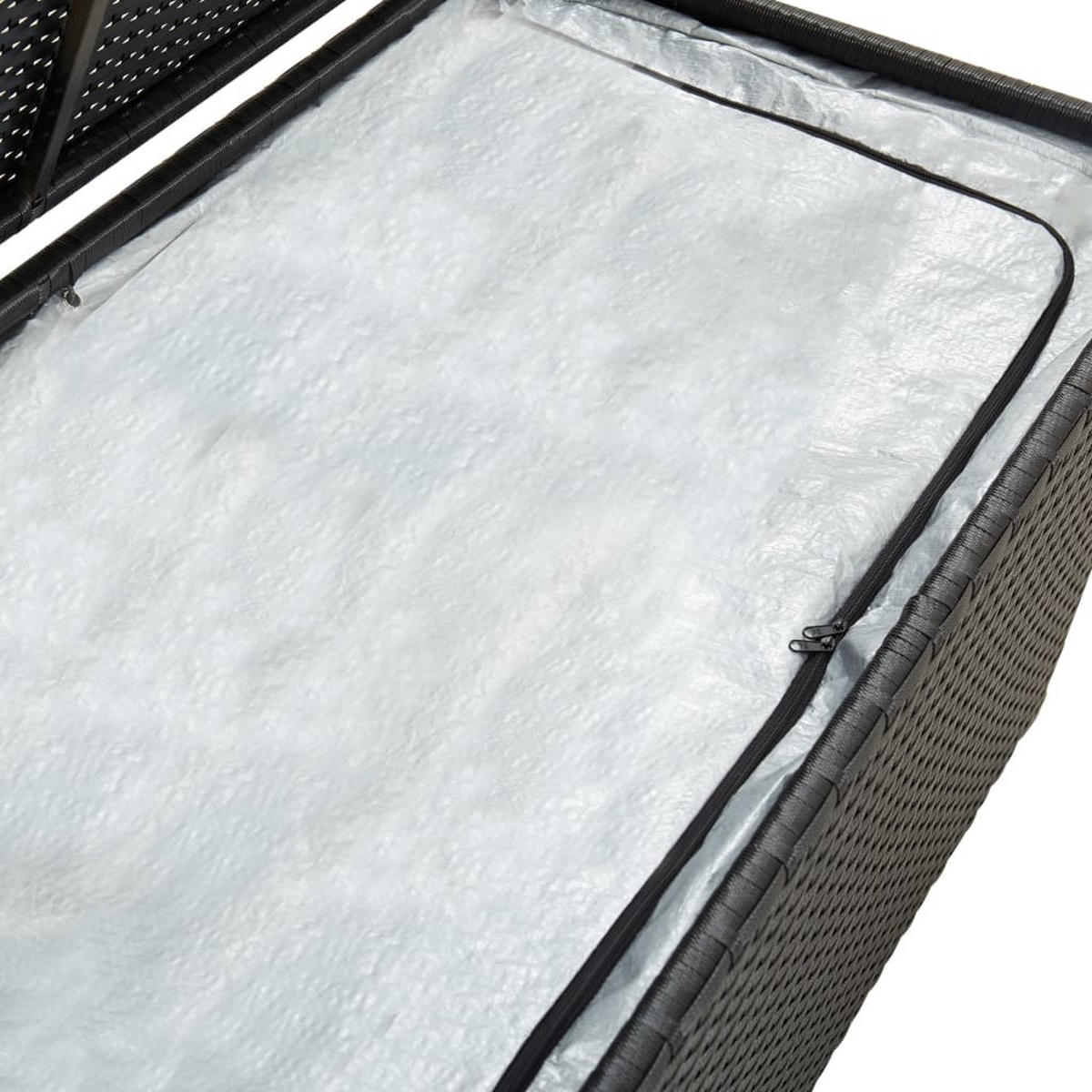 GARTENBOX Poly Rattan 100x50x50 cm Schwarz - Schwarz, Kunststoff (100/50/50cm) - furnicato