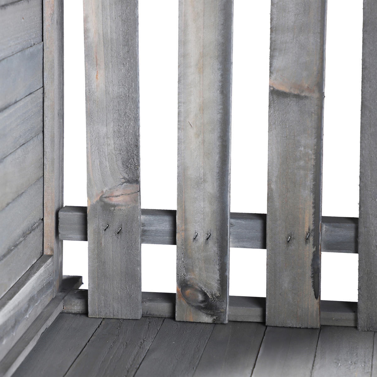 RANKKASTEN - Grau, Holz (36/90/36cm) - Relaxdays