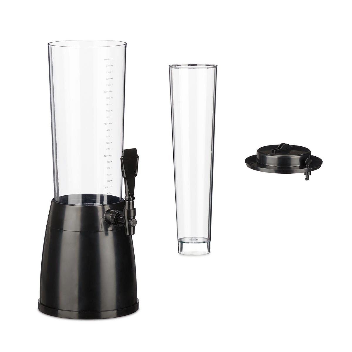 BIERSÄULE - Multicolor, Kunststoff (2.5L) - Relaxdays