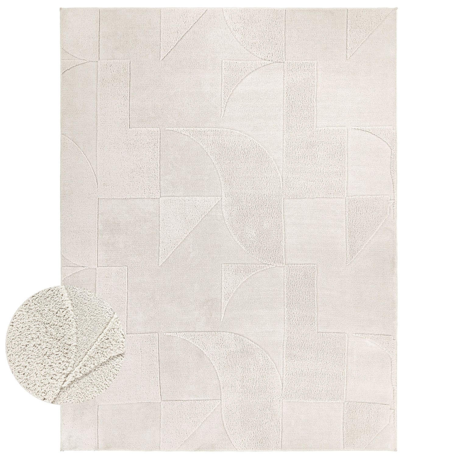 HOCHFLORTEPPICH Creme 120 x 160 cm - Creme, Kunststoff (120/160cm) - TT Home