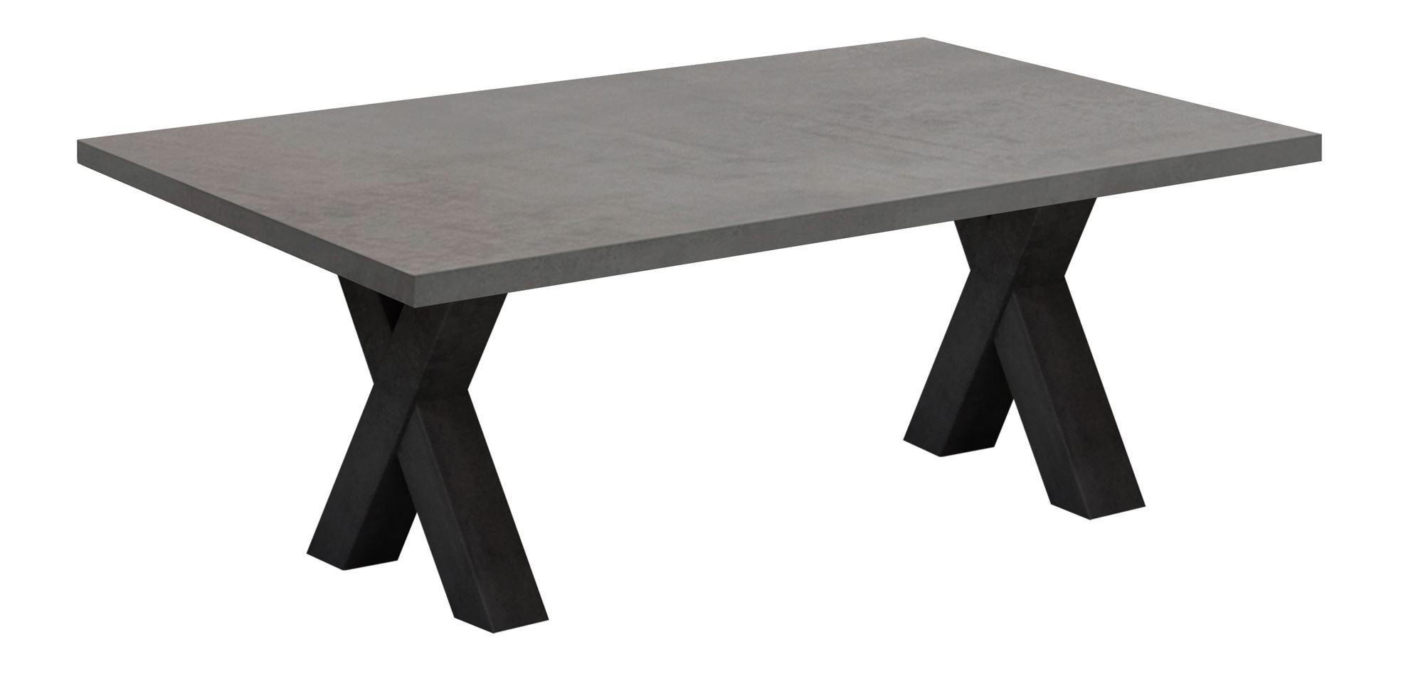 COUCHTISCH Etti 6 120 x 70 x 47 Wohnzimmertisch Schwarzstahl/Graphit - Grau, Holz (120/70/47cm) - 58aufmkessel