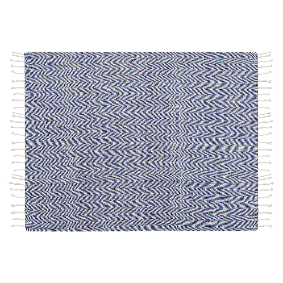 PŘIKRÝVKA Bavlna 130/160 cm Modrá Tilmi - bílá/modrá, textil (130/130cm) - Beliani