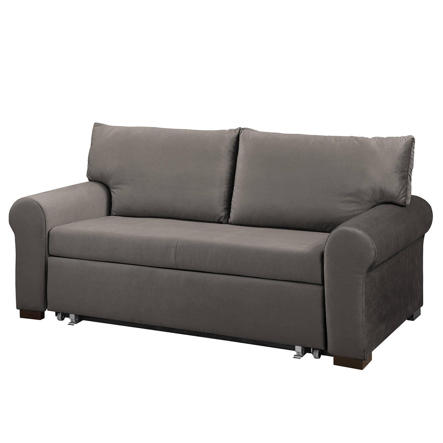SCHLAFSOFA - Transparent/Braun, Birkenholz/Textil (185/95/90cm) - home24