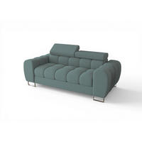 SOFA 2-sitzer Bastien In Stoff Gemma - Blau, Holzwerkstoff/Textil (195/95/97cm) - Fun Möbel