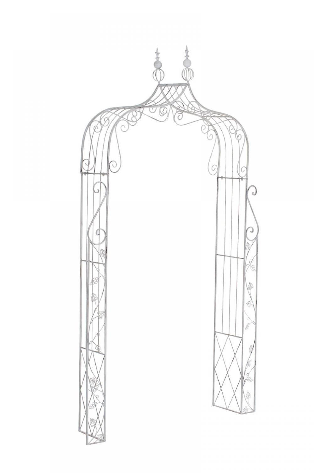 ROSENBOGEN Metall Antik Weiß - Weiß, Metall (143/248/30cm) - CLP