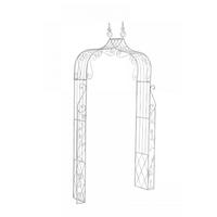 ROSENBOGEN Metall Antik Weiß - Weiß, Metall (143/248/30cm) - CLP