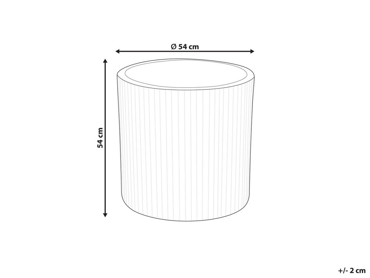 BLUMENTOPF graphitgrau rund 55/55/55 cm Oreoi - Grau, Naturmaterialen (55cm) - Beliani