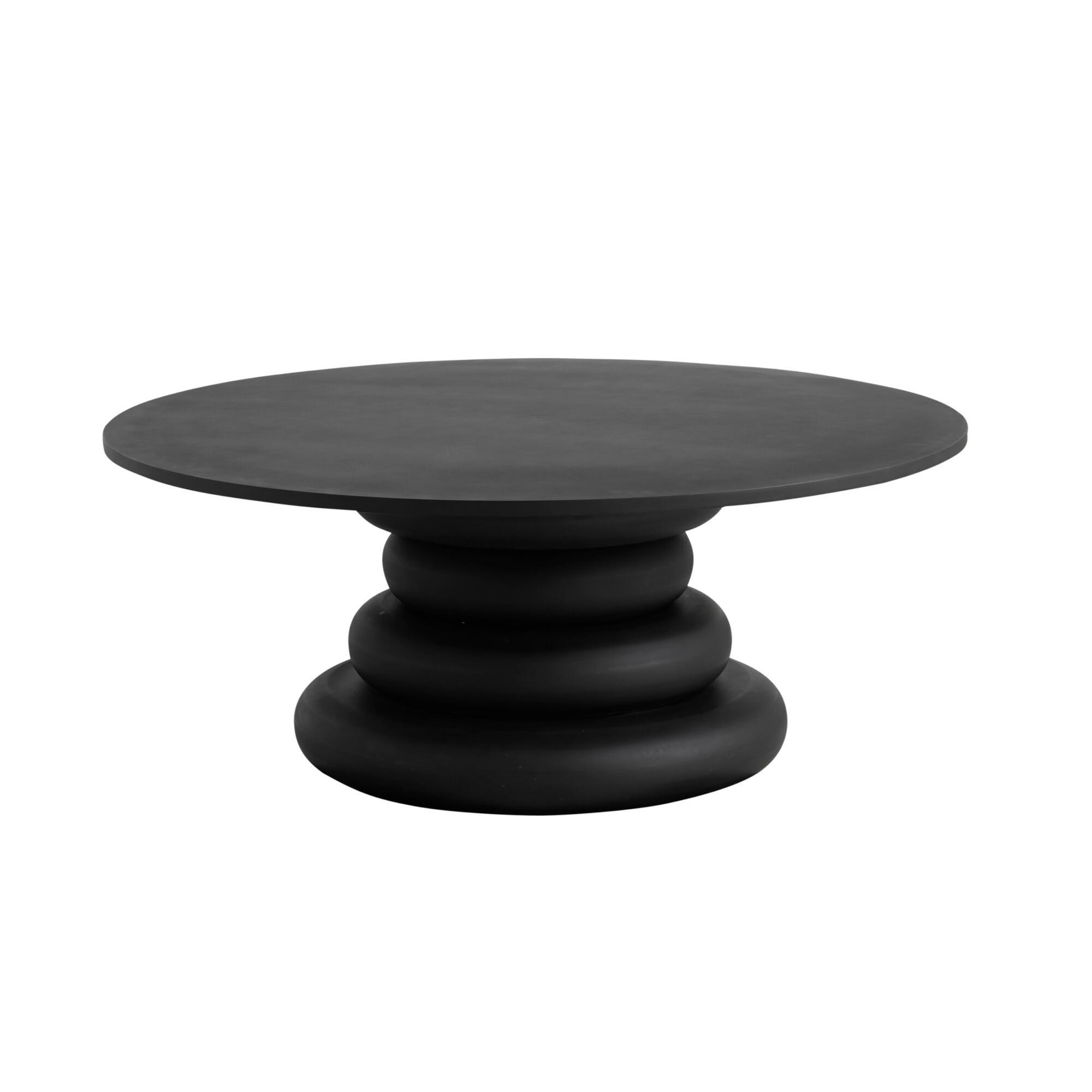 COUCHTISCH YALU Schwarz 110x110x45 cm - Schwarz, Holzwerkstoff (110/110/45cm) - FURNLUX