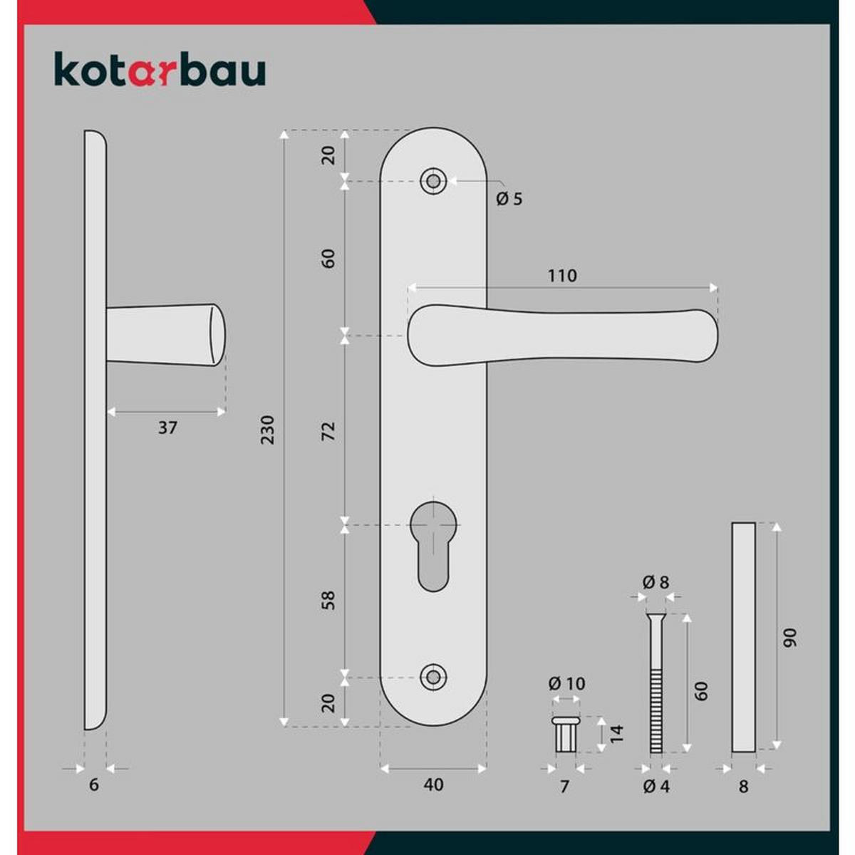 MÖBELGRIFF 1er-Set 90 mm - Schwarz, Metall (4/4/23cm)