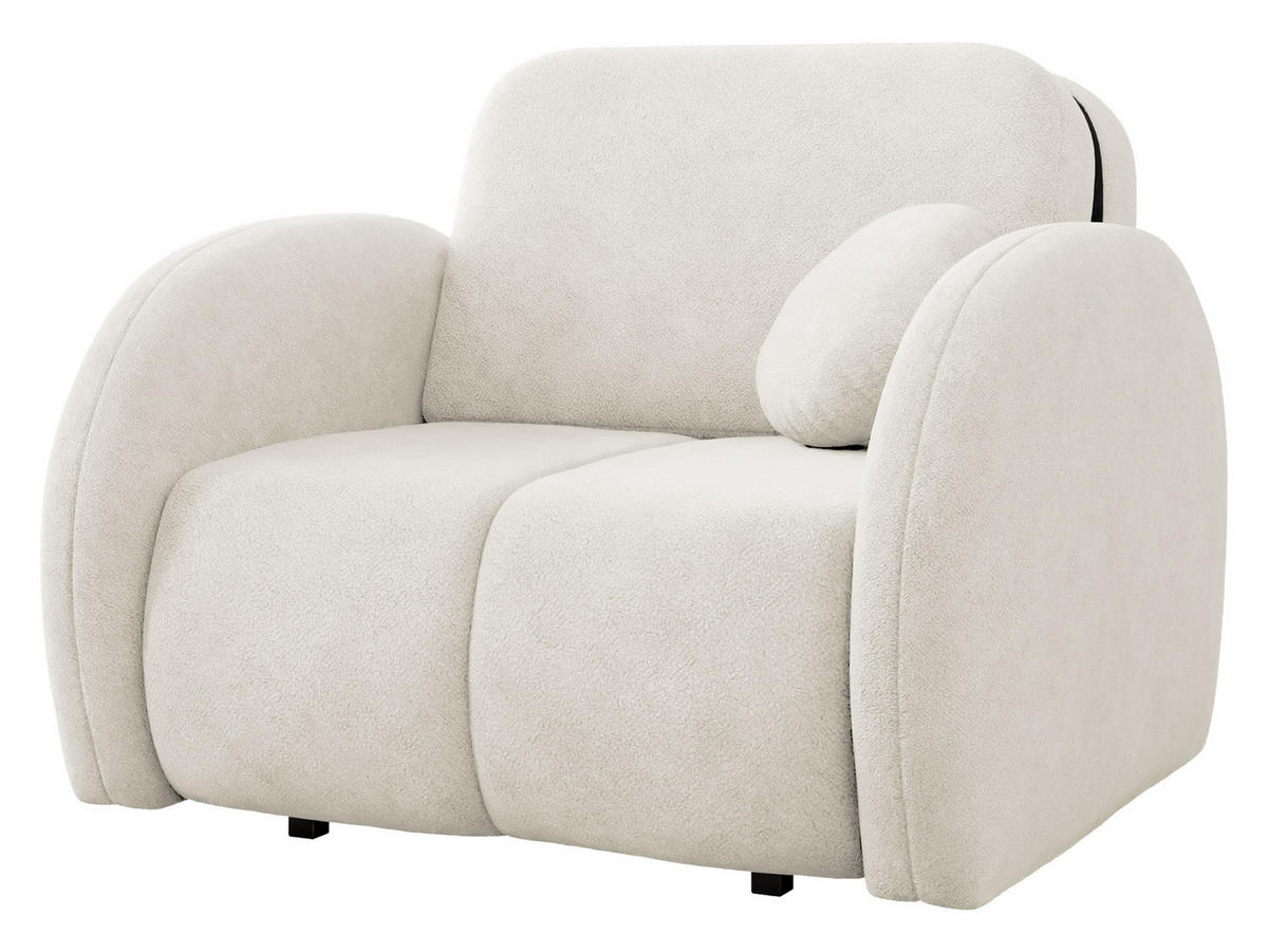 SCHLAFSOFA Viva Comfy I - Creme/Schwarz, Holz/Textil (102/85/103cm) - MIRJAN24