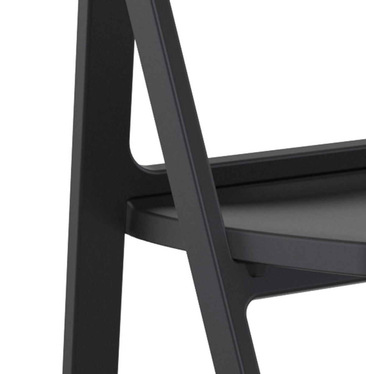 KLAPPSTUHL SLAG Schwarz - Schwarz, Kunststoff (48/45/48cm) - Légia Home