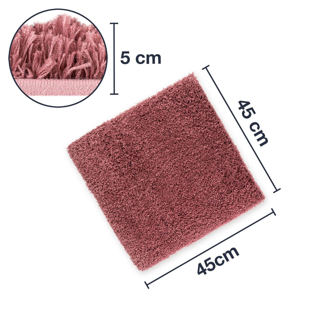 BADTEPPICH VIENNA - Altrosa, Textil (45/45cm) - WohnDirect
