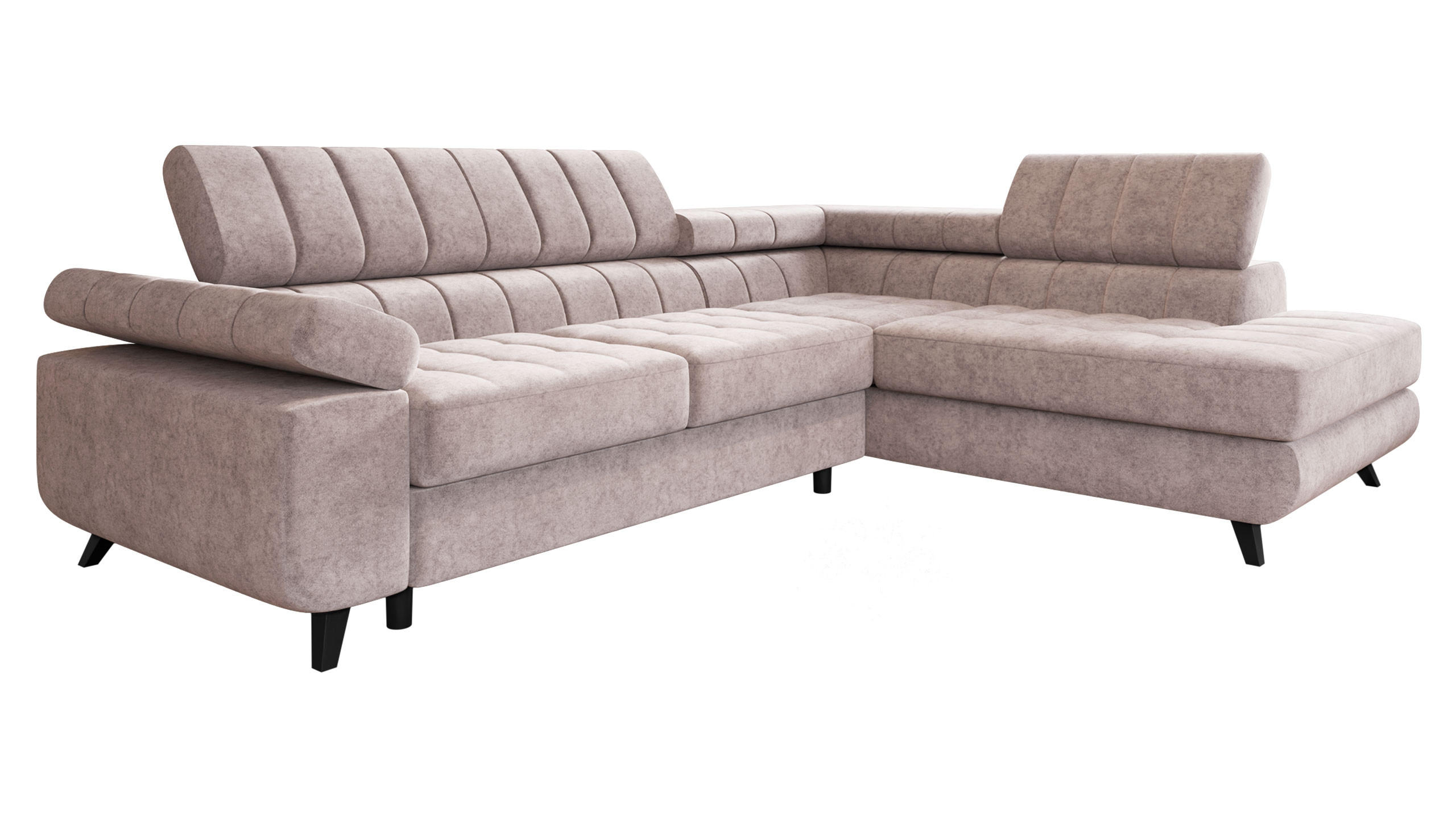 ECKSOFA Nord Premium, Seite: Rechts - Anthrazit/Hellgrau, Holz/Textil (264/203cm) - MIRJAN24