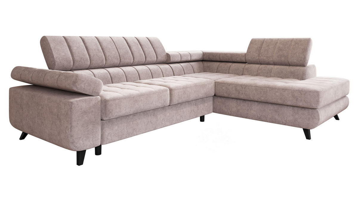 ECKSOFA Nord Premium, Seite: Rechts - Anthrazit/Hellgrau, Holz/Textil (264/203cm) - MIRJAN24