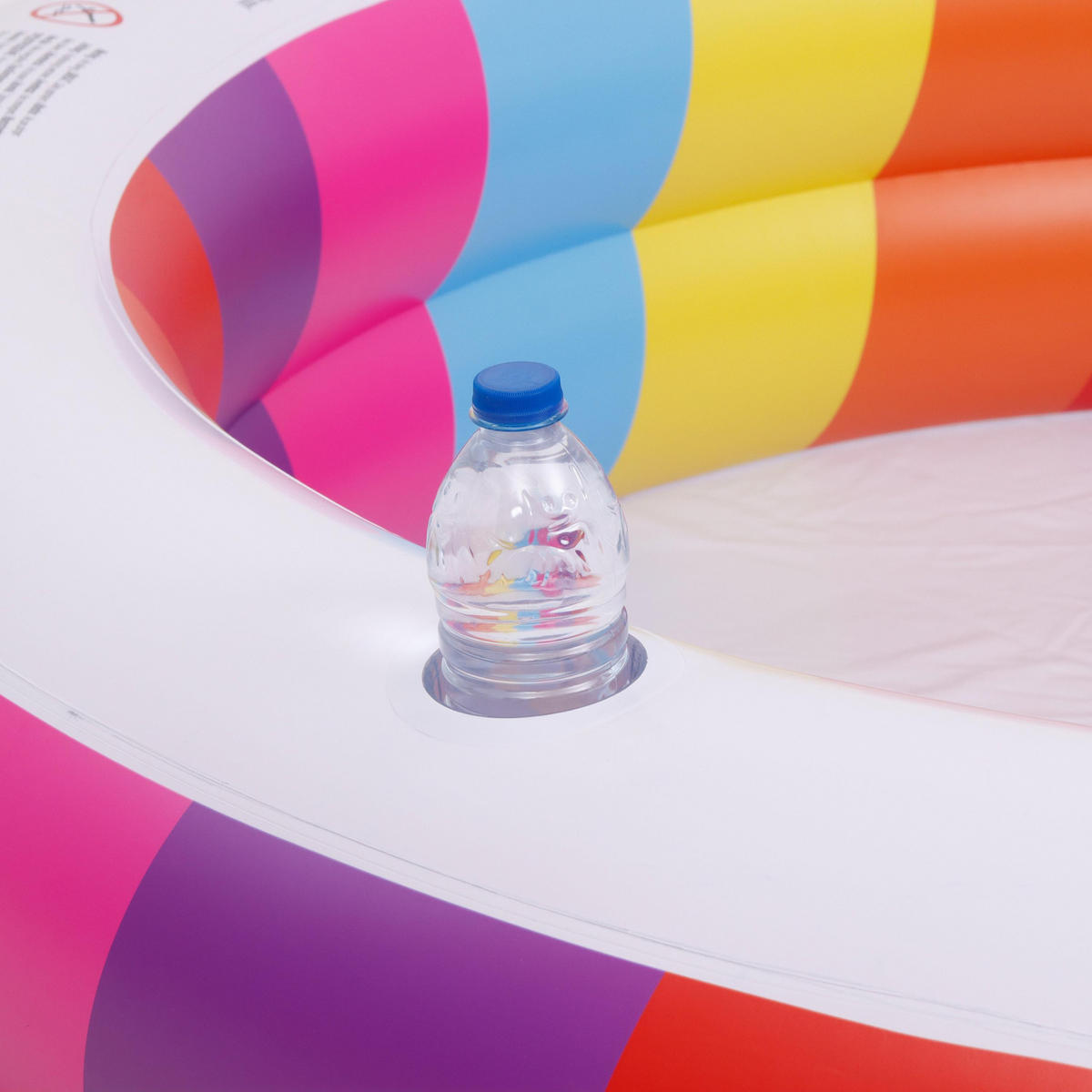 PLANSCHBECKEN Regenbogen rund Ø 187 x 42,5 cm Kinderpool - Multicolor, Kunststoff (187/187cm) - Avenli