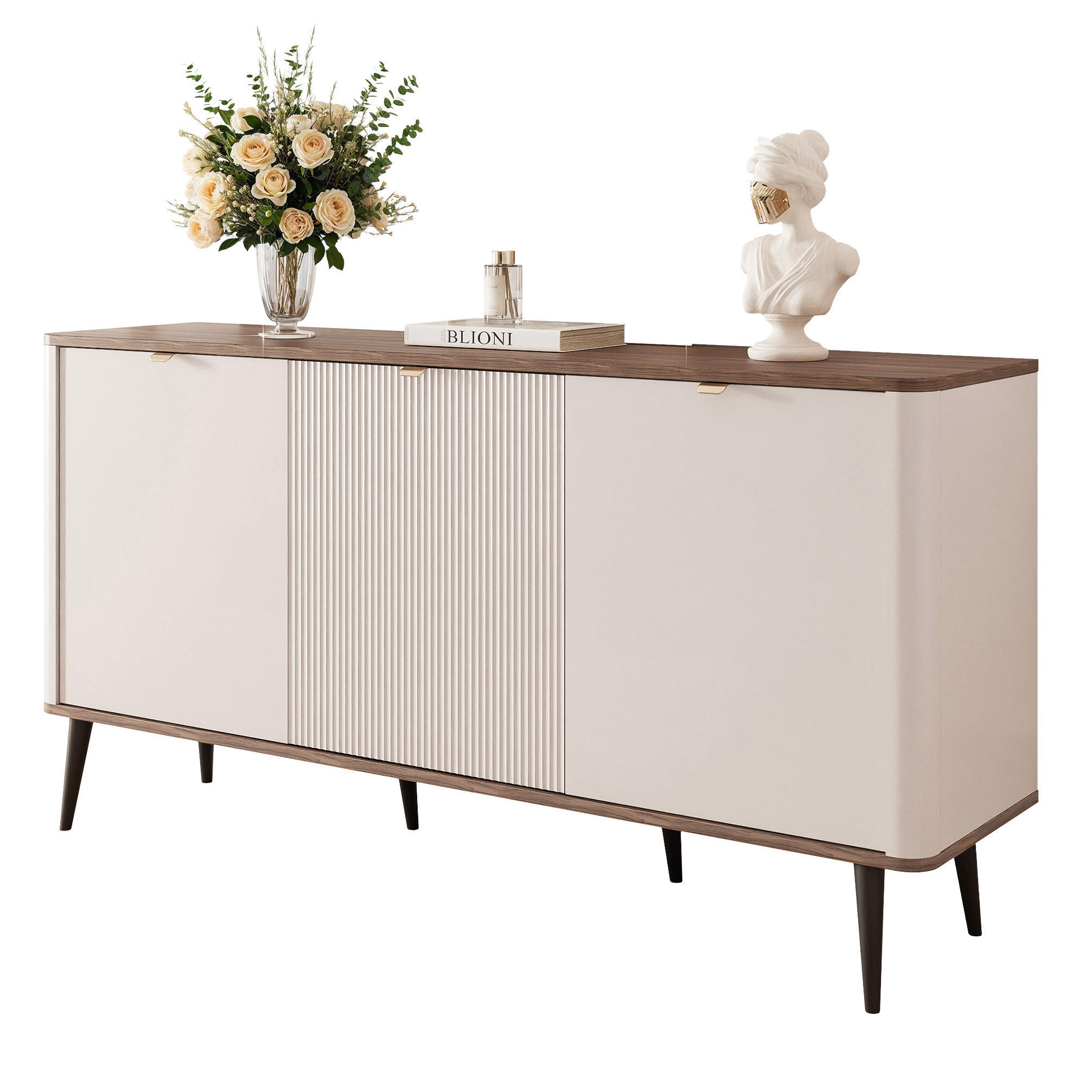 Idohome Kommode Nussbaum 160x82x40 cm