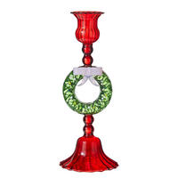 KERZENHALTER Merry & Bright Kranz - Rot, Glas (9/21/2cm) - Butlers