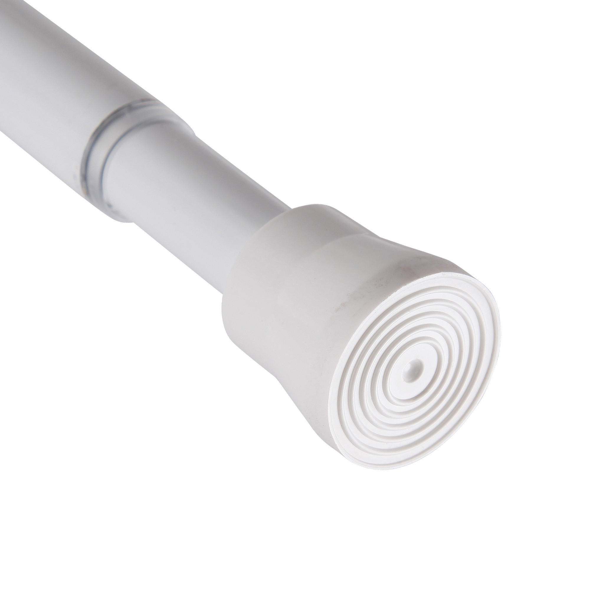 VERSTELLBARE Vorhangstange - Spannstange zum Klemmen Weiß Ø16/19 mm 80-125 cm - Weiß, Metall (80cm) - Bestlivings