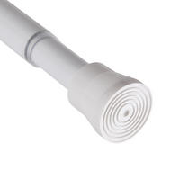 VERSTELLBARE Vorhangstange - Spannstange zum Klemmen Weiß Ø16/19 mm 120-210 cm - Weiß, Metall (120cm) - Bestlivings