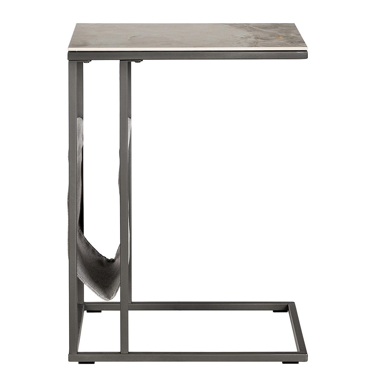 BEISTELLTISCH - Keramik / Stahl - Weiß, Keramik (36/45/60cm) - home24